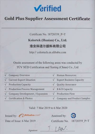 TÜV SÜD Certificate