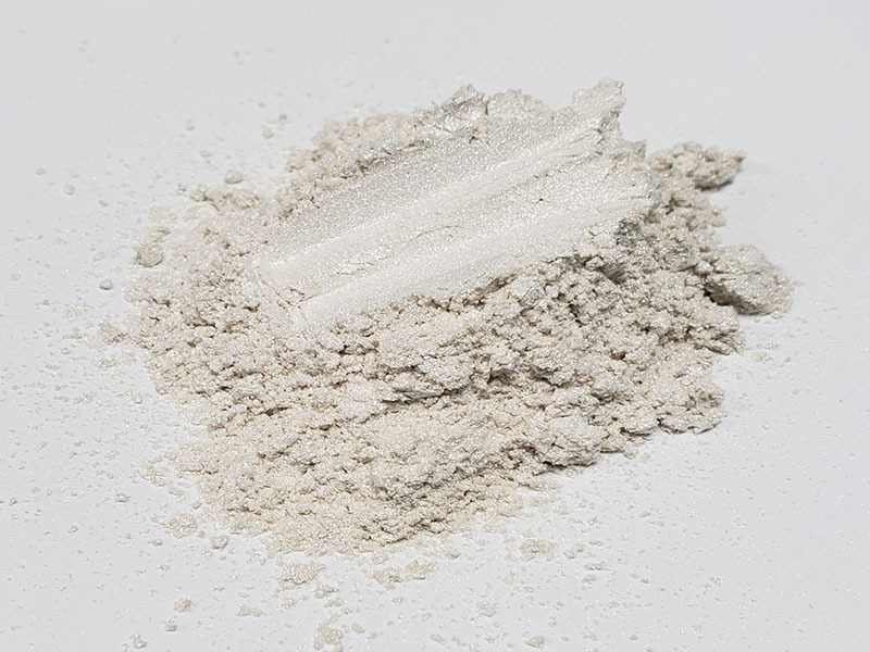 Polvo comestible de brillo plateado rutilo, apto para uso alimentario, 10–60 μm – F103 - Kolortek