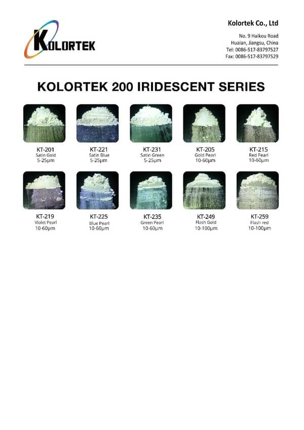 Serie iridiscente Kolortek 200
