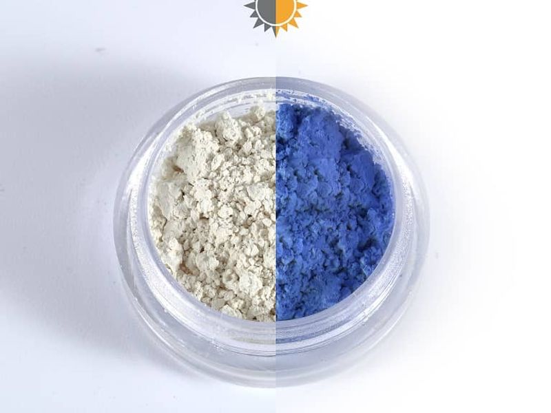 Polvo fotocromático azul, reactivo a la luz solar, 1–10 μm – KT-PMC-14-BA - Kolortek