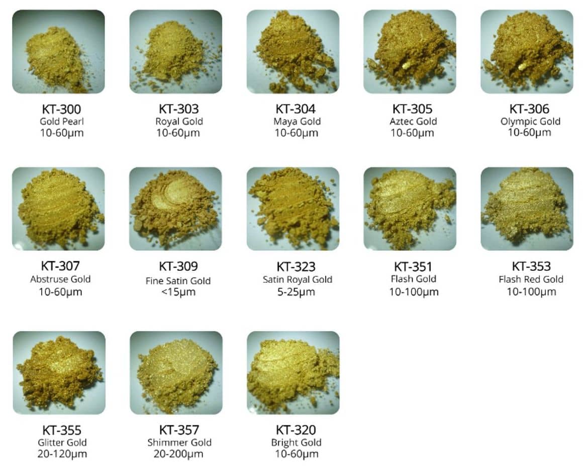 kolortek 300 Gold Series natural mica powder