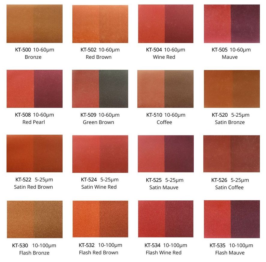 metallic bronze pigment color card