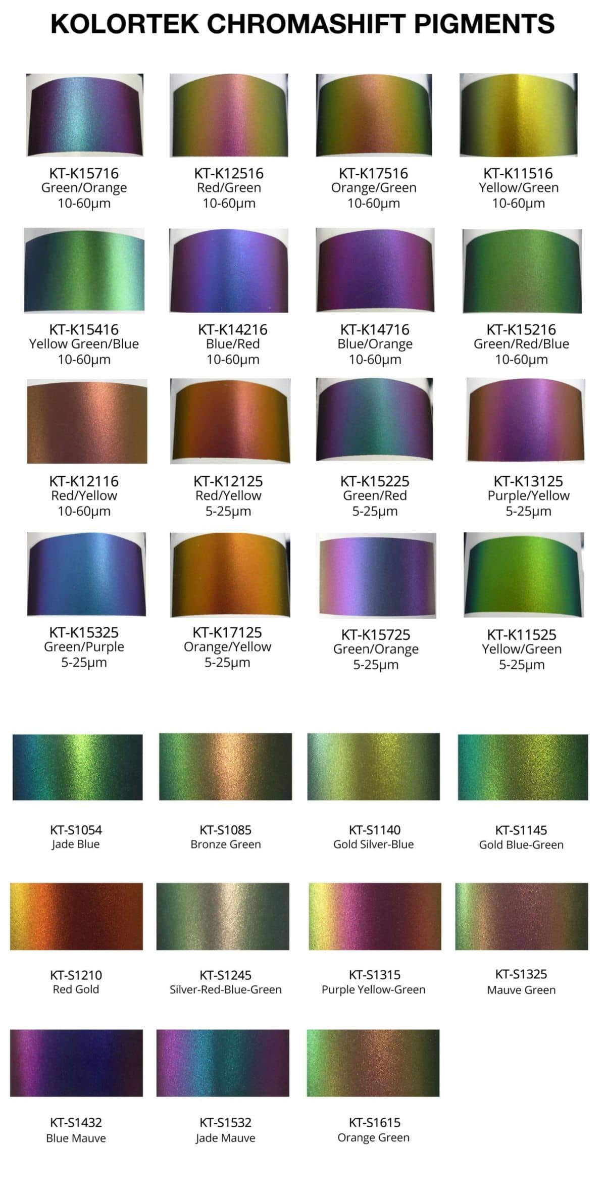 chromashift pigment color card