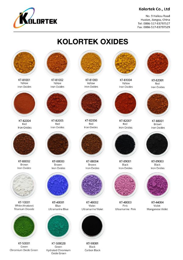 Óxidos de Kolortek