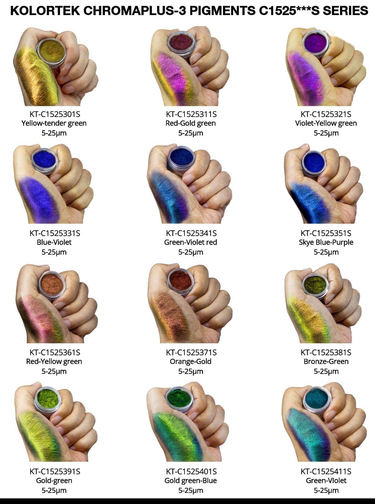 Color-Shift Cosmetic pigments